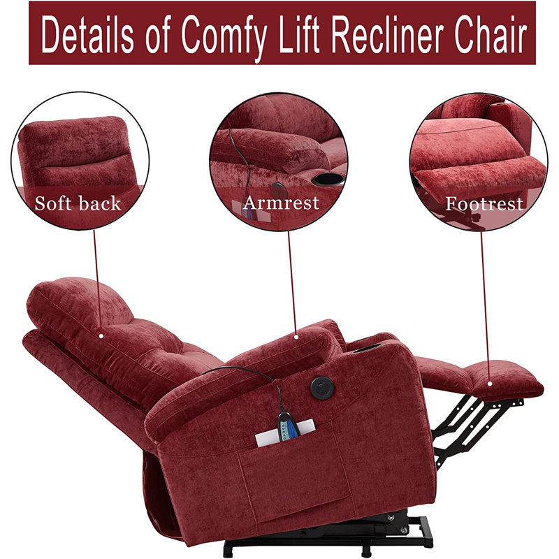 Ebern Designs Power Reclining Heated Massage Chair & Reviews Wayfair